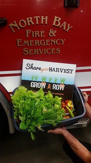 Firefighters use expertise with a hose to ‘grow a row’ for a good cause