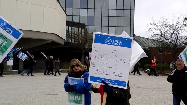WATCH: Striking College Faculty at City Hall
