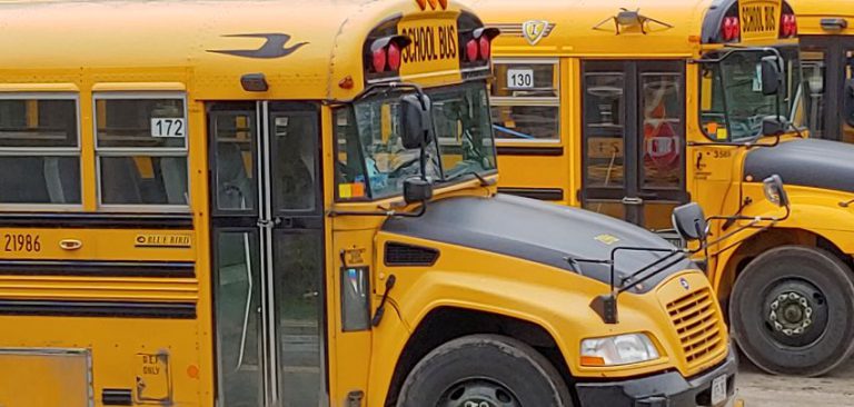 School buses back on the road on Tuesday