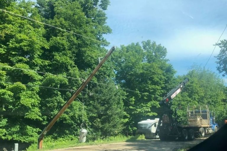 Driver trapped in truck after making power go ‘boom’