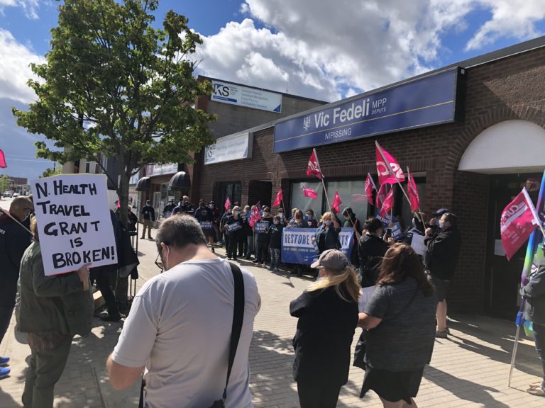 Local workers protest Bill 195