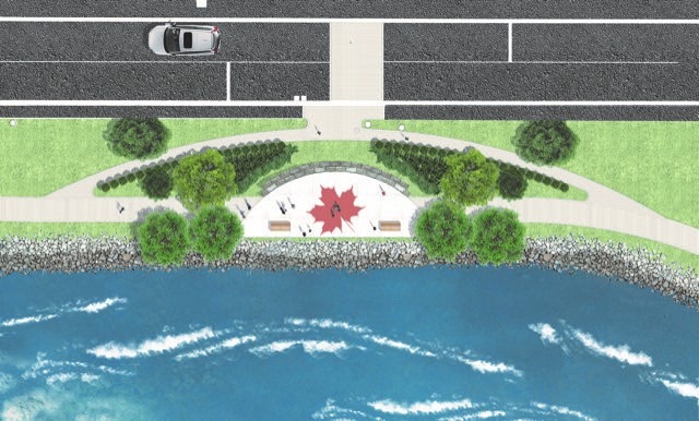 Waterfront gathering area set for spring unveiling