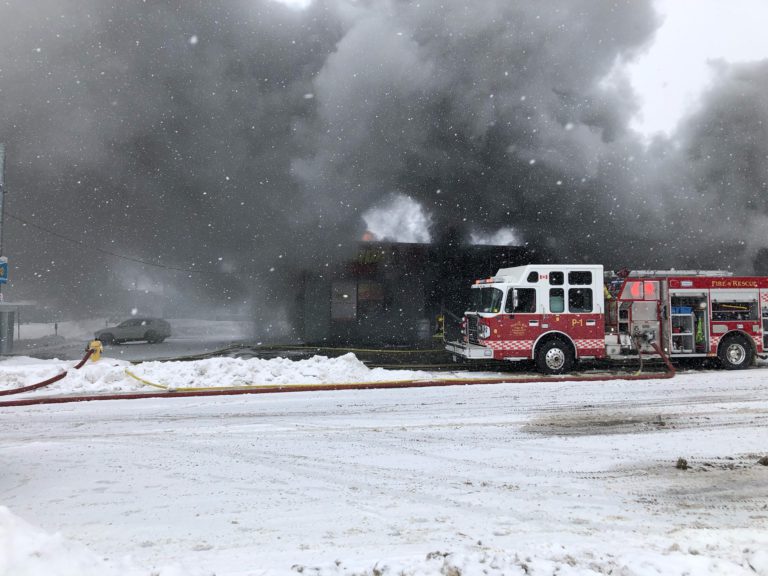 Two injured in downtown auto shop fire