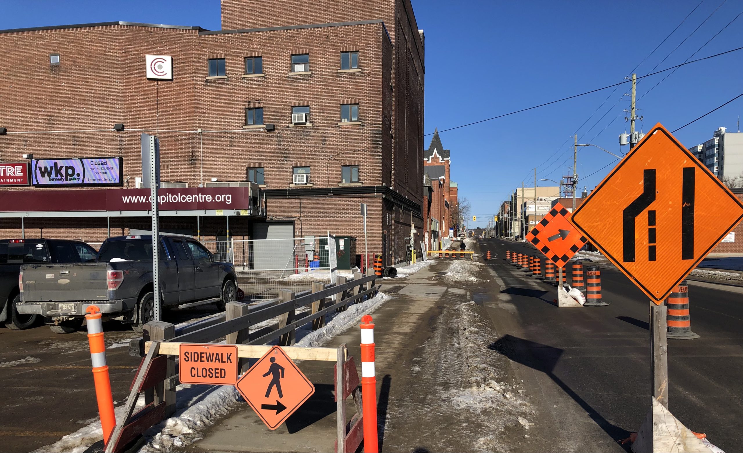 Mcintyre street east lane reduction my north bay now