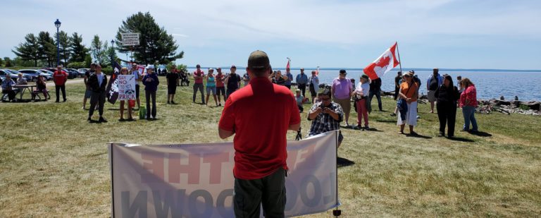 70 attend “Freedom Rally” at North Bay waterfront