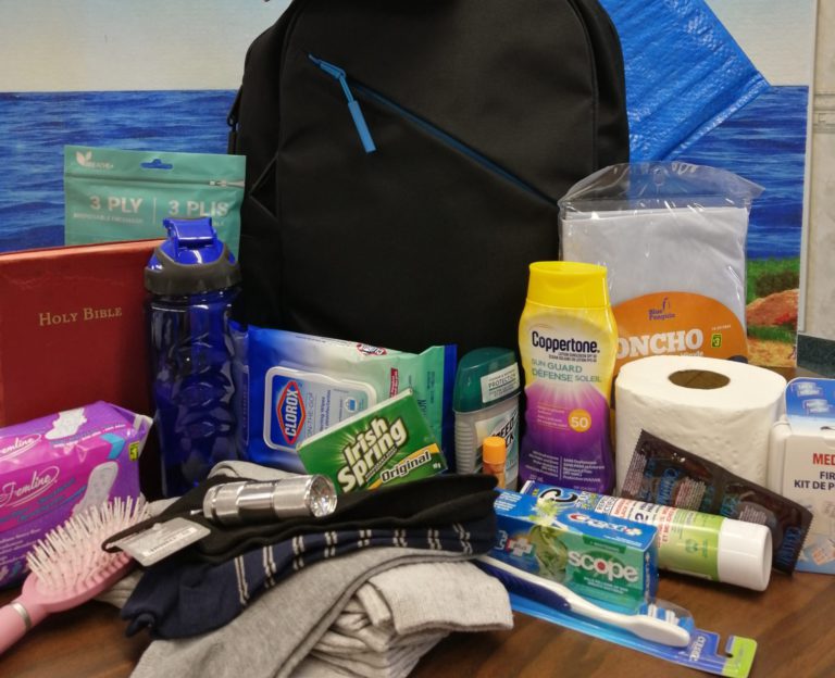 backpacks of love for the homeless