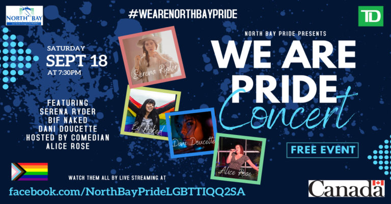 North Bay Pride hosting free online “We Are Pride” concert