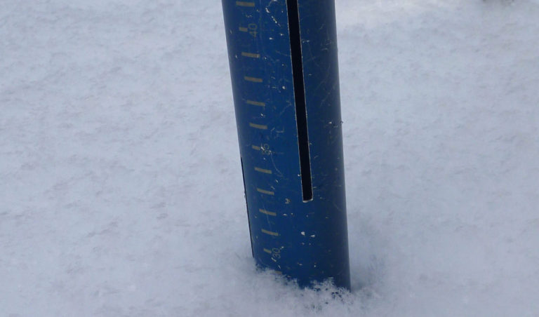 Average snow depth below normal in the area