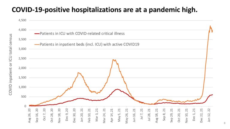 Omicron plateauing in Ontario, hospitalizations at “pandemic high”