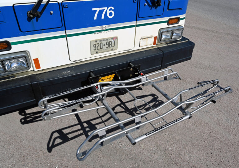 Bike racks being installed on city buses