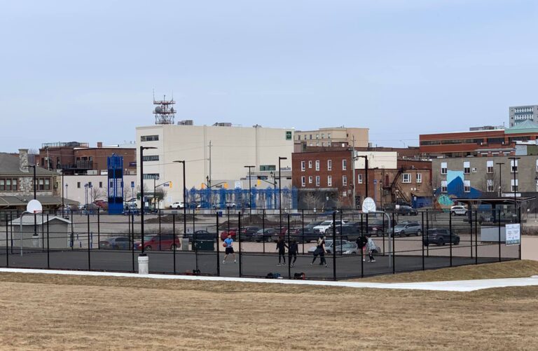 More work to come on the new outdoor multi-use courts