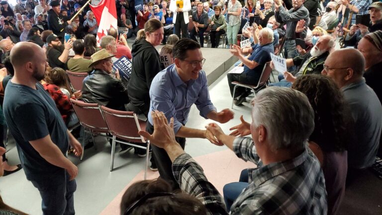 Pierre Poilievre, potential Federal Conservative leader rallies in North Bay