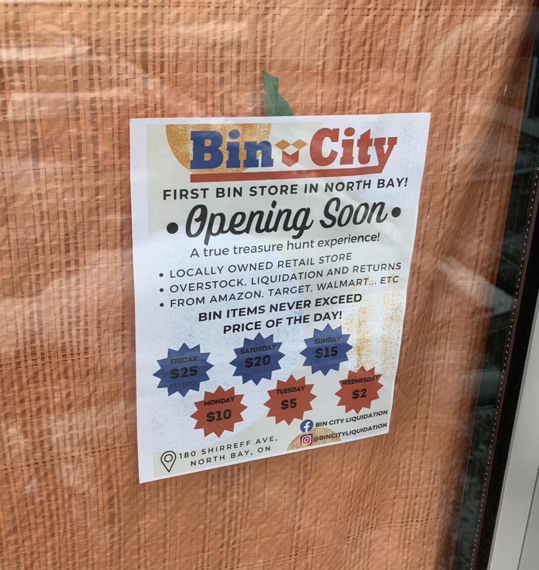 Liquidation ‘bin’ store opening in north end of city My North Bay Now