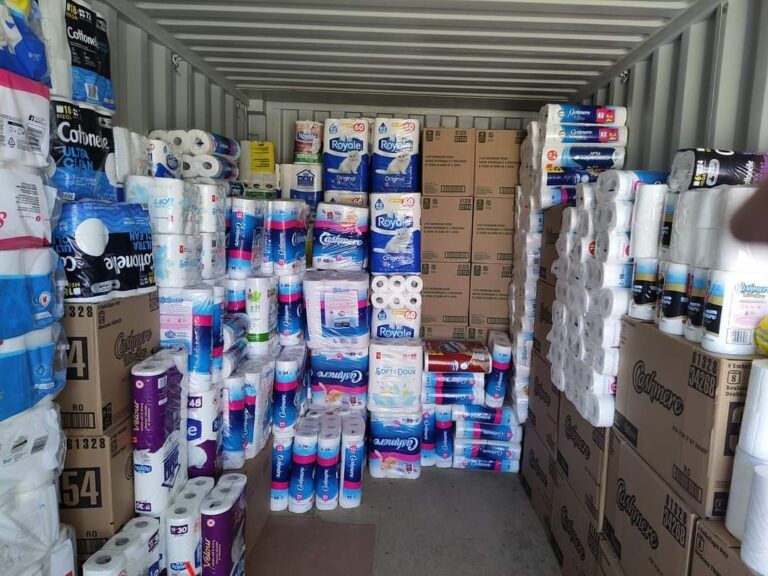 About 3,000 rolls of toilet paper away from the goal