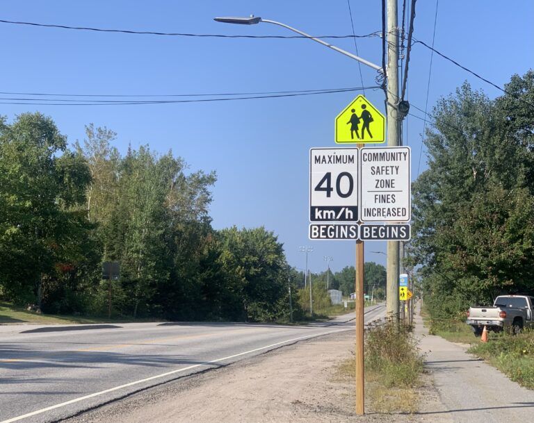 Community Safety Zone signs posted in two new areas