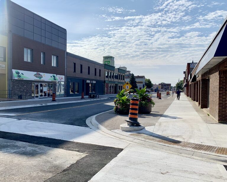 Construction moving to the next block of Main Street