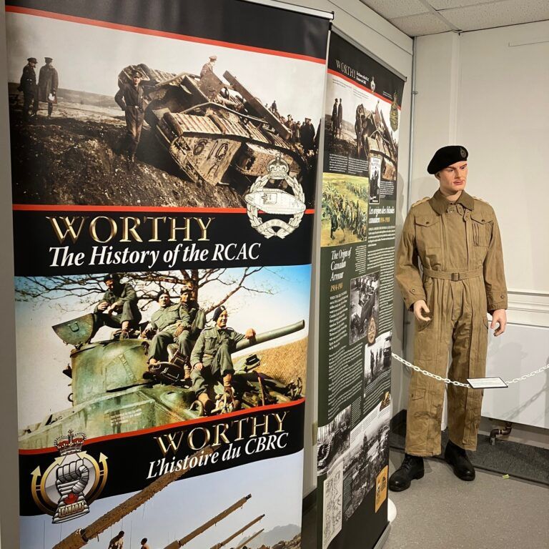 Army-related exhibit on display at Aerospace Defence museum