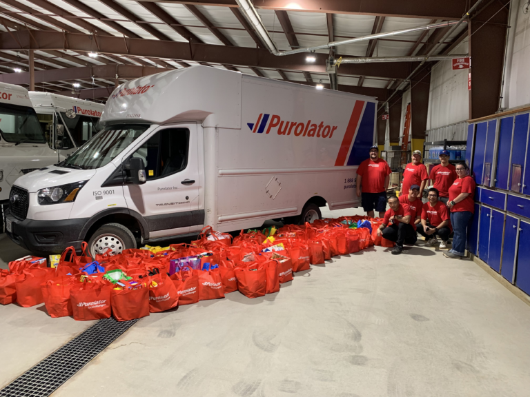 Purolator helps city residents deliver donations to the food bank