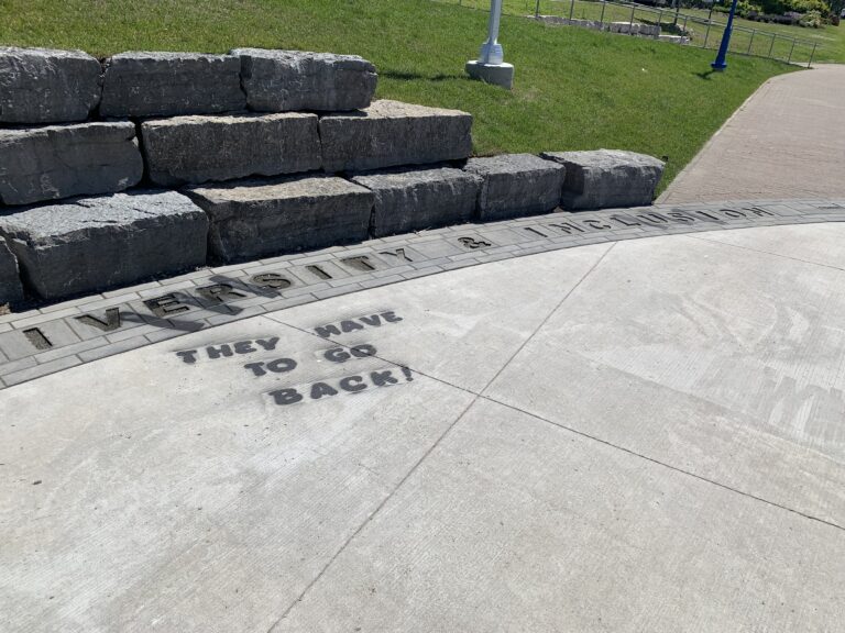City ‘deeply disappointed’ by graffiti at Canada Place