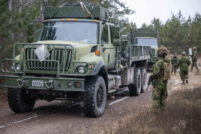 Military reserve personnel on the move for training