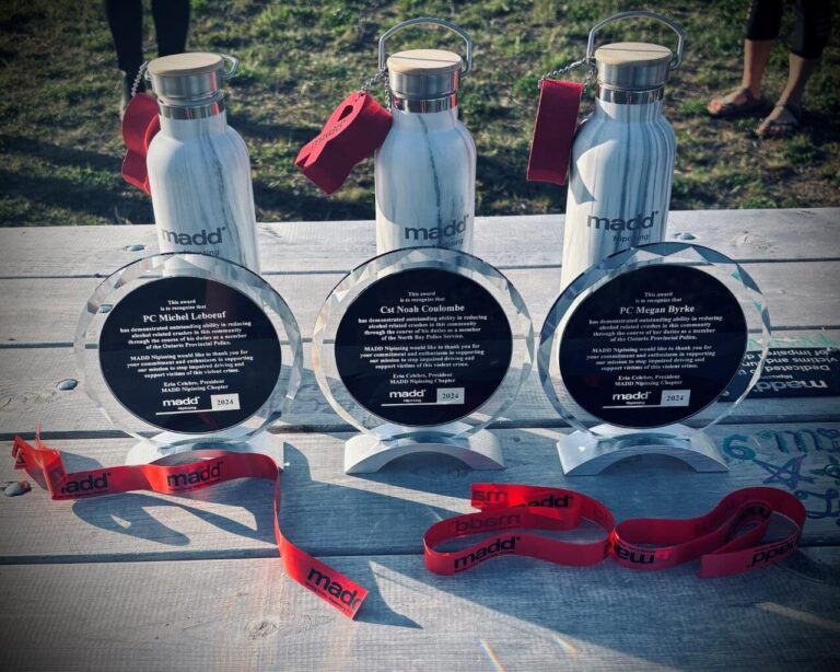 MADD Nipissing honours three area police officers