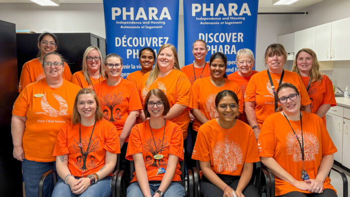 Members of the PHARA team came together to support the National Day for Truth and Reconciliation.